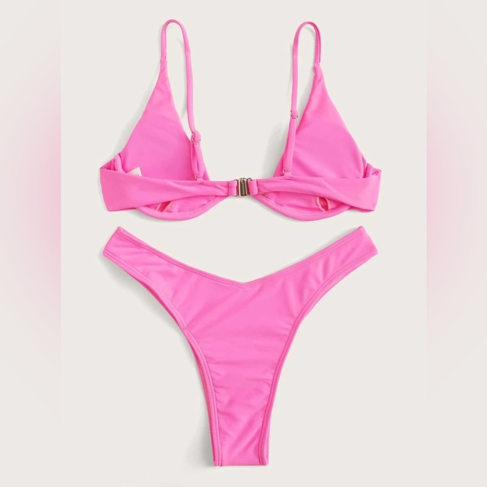 Shein Pink Underwire Bikini Size 4 (S) - Picture 4 of 5